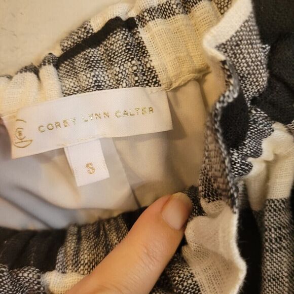 Anthropologie Corey Lynn Calter Gingham Midi Dress Womens 8‎ Cotton Linen Blend - Picture 4 of 8